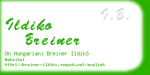 ildiko breiner business card